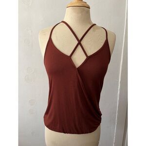 American Eagle Outfitters Tank XS brown racerback Summer Boho Beach Urban Baddie